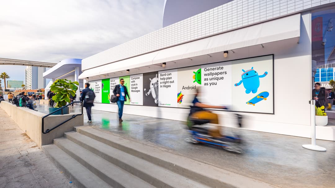 Google Android CES outdoor wall