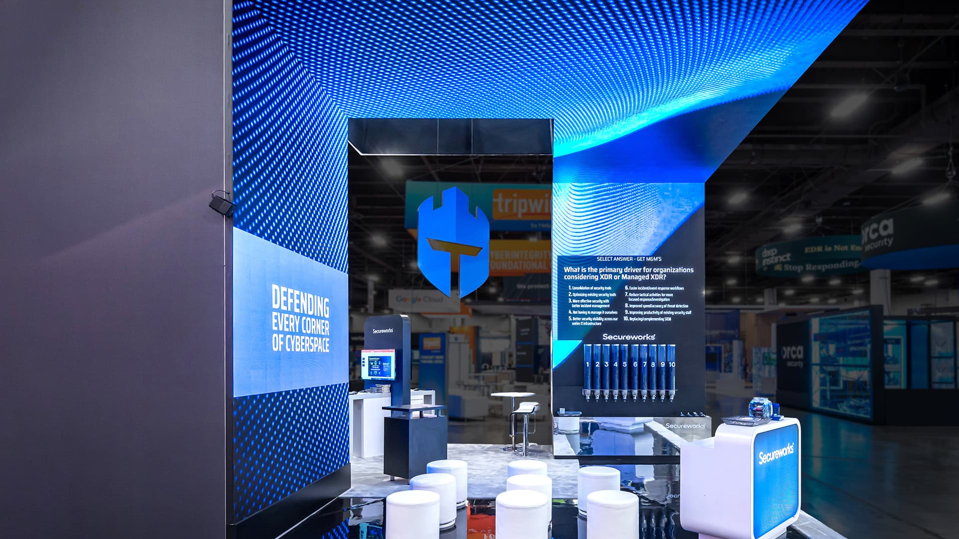 Secureworks Black Hat LED ceiling