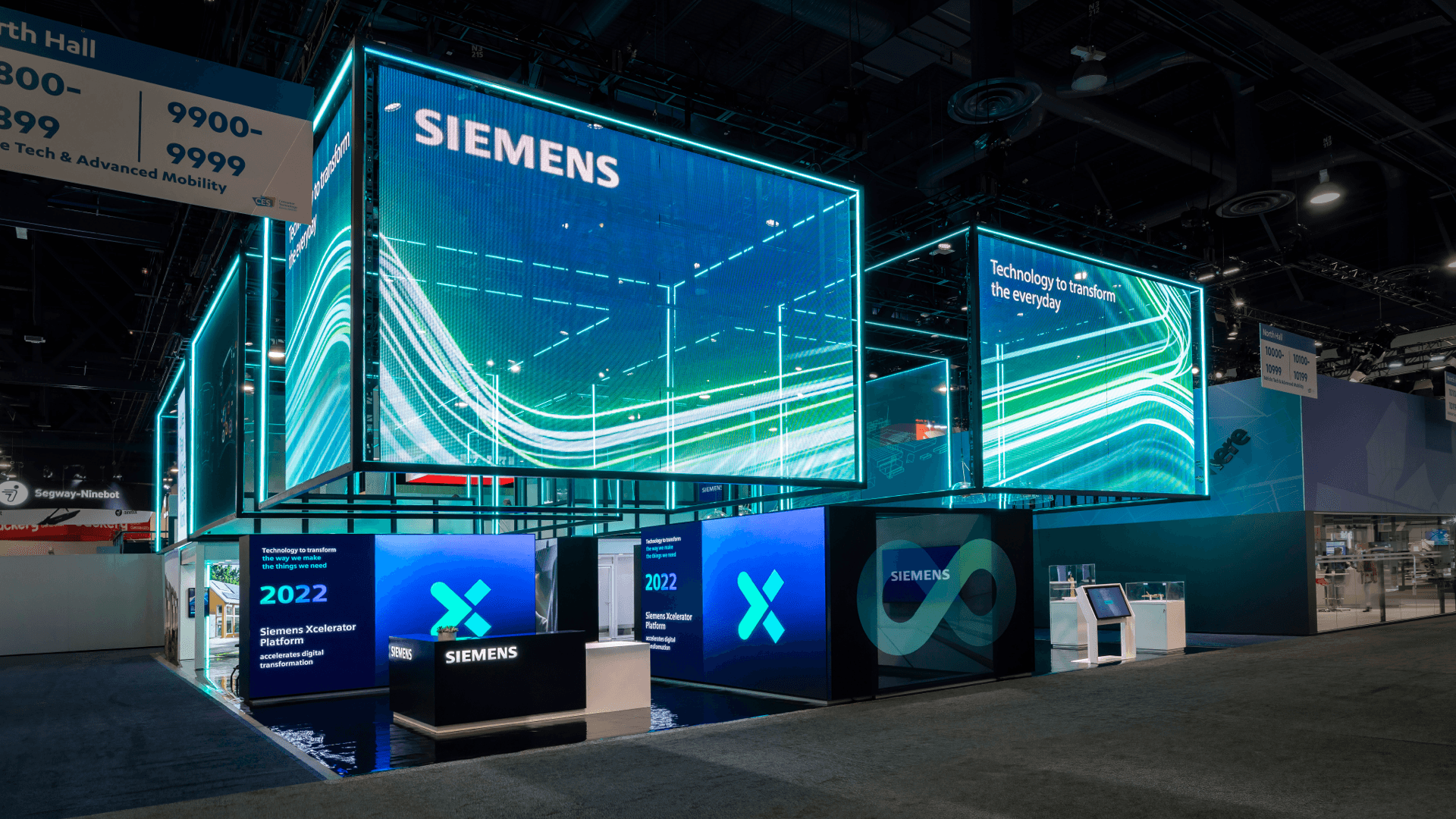 Siemens booth at CES 2024