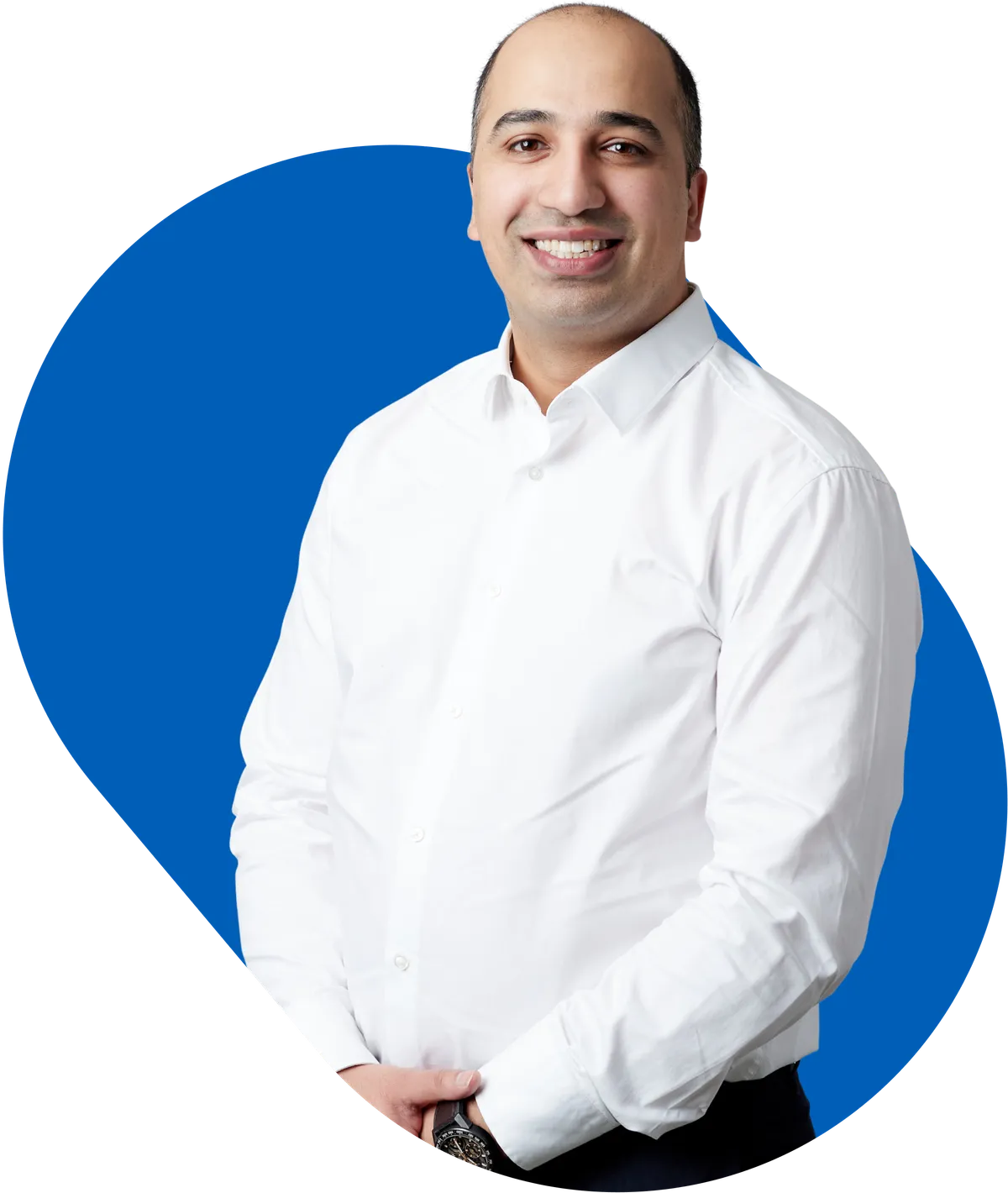 Dr Shah left blue