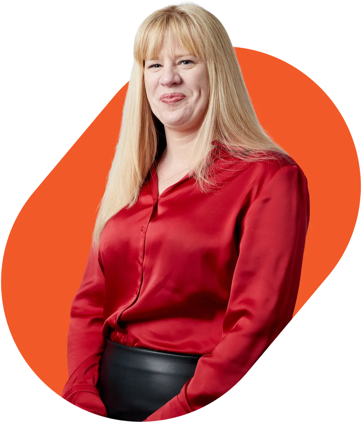 Mary right orange