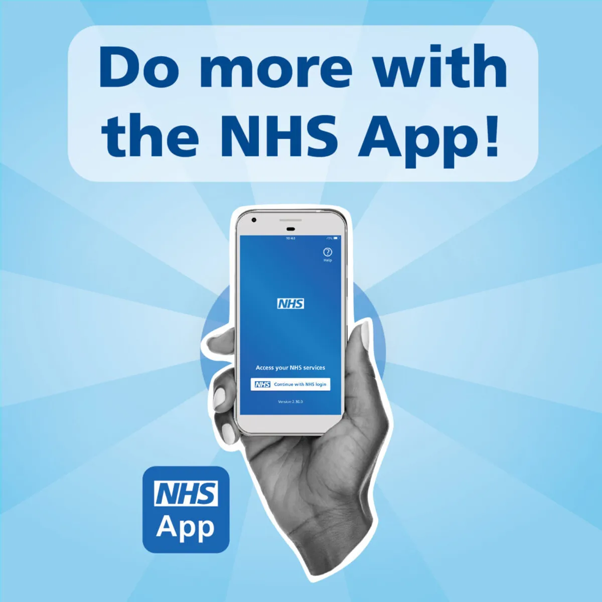 NHS App generic social screens Generic social Twitter 800x800 A 1024x1024
