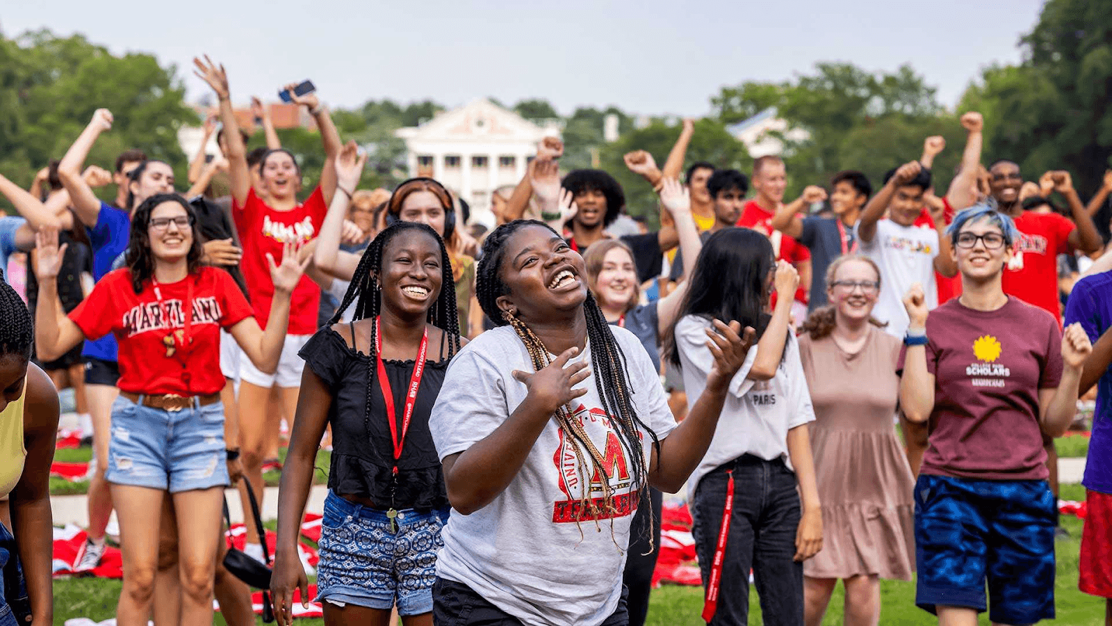 Students dancing at Maryland Day