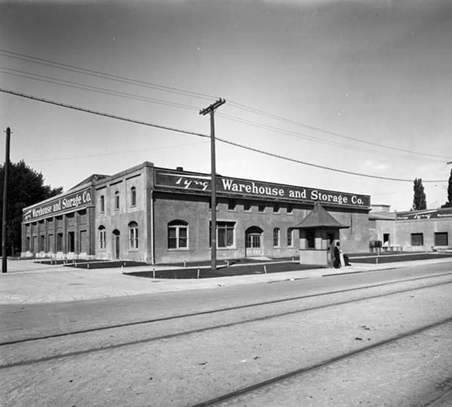 A historic image of the warehouse used for Granary Campus.