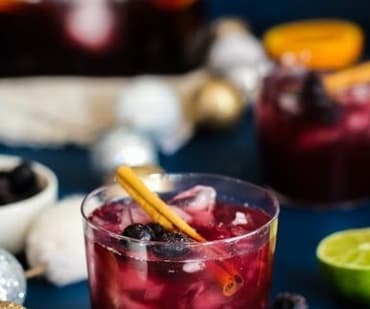 SPICED BLUEBERRY RUM PUNCH