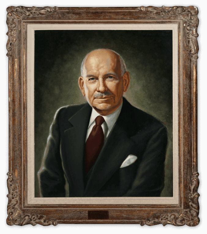 Painted portrait of Walter Dorwin Teague