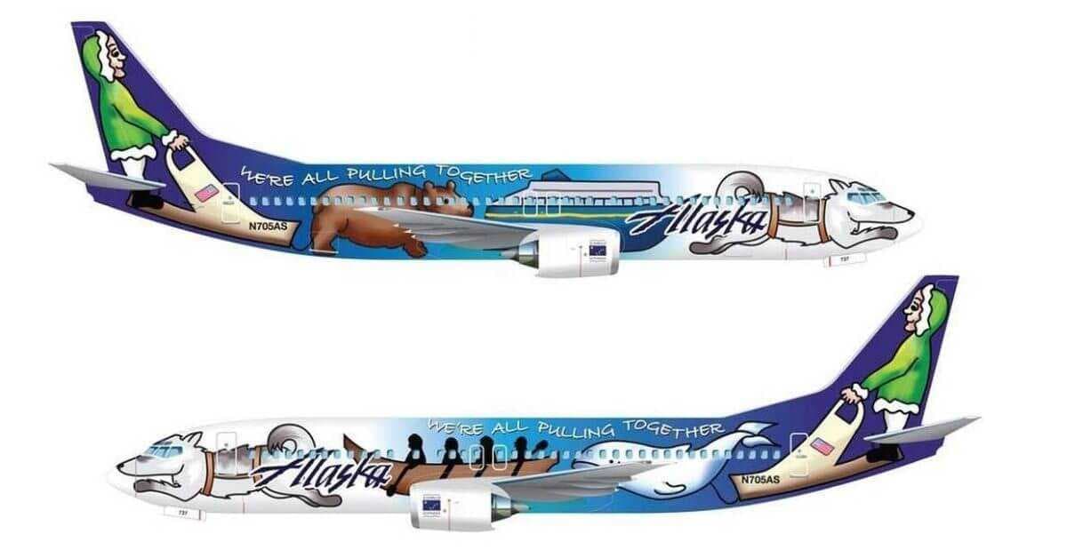 Alaska Airlines 50th Anniversary livery design