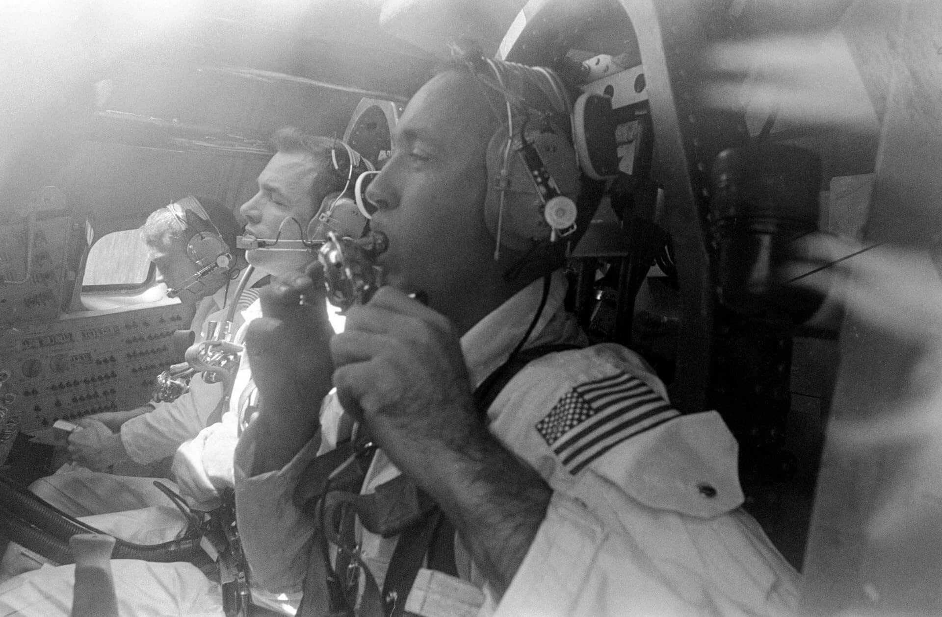 Astronauts training for the Apollo mission