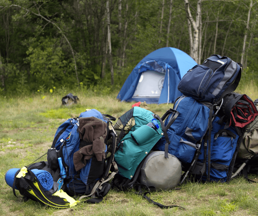 Packing a camping bag
