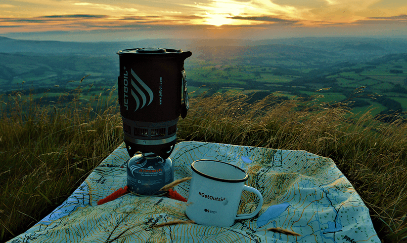 A sunset brew over the Brecon Beacons