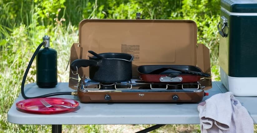 Camping cooking safely