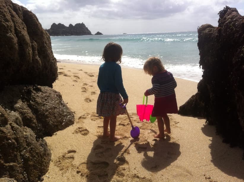 Kids playing on Cornwall's beaches