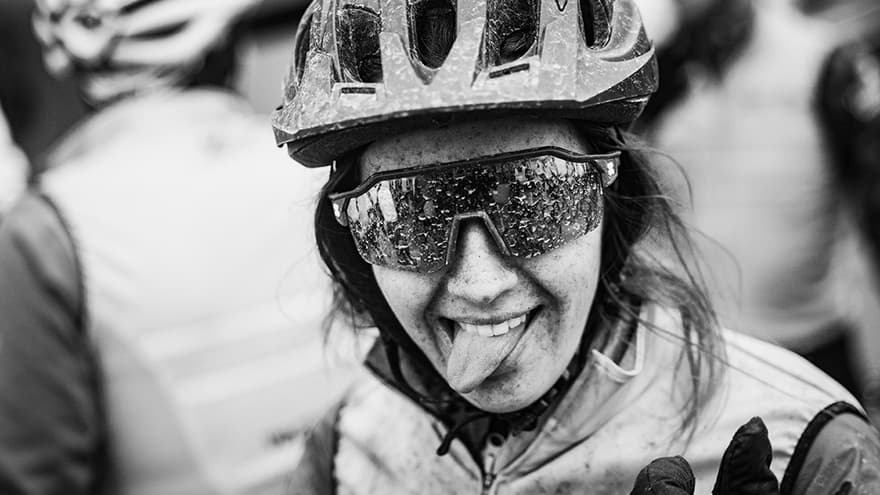 happy cyclist face