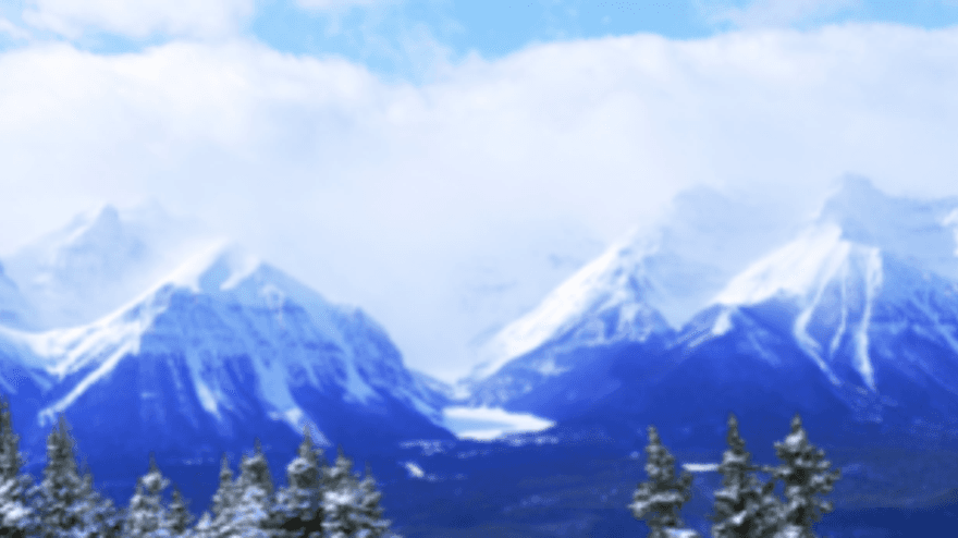 a picture of snowy mountains