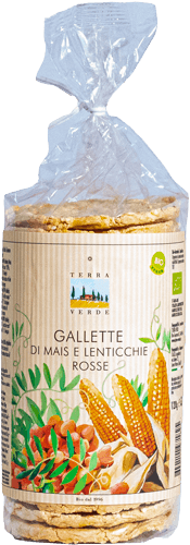 Gallette di Mais e Lenticchie Rosse Terra Verde: Gallette di Mais e Lenticchie Rosse