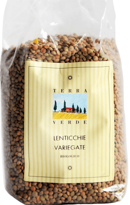 Terra Verde: Lenticchie variegate Bio origine Umbria Italia