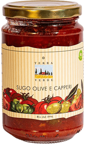 Terra Verde: Bio Tomatensauce mit Oliven und Kapern