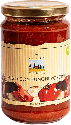 Bio Tomatensauce mit Steinpilzen Terra Verde: Bio Tomatensauce mit Steinpilzen