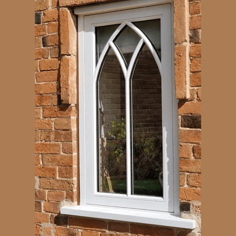 Gothic Style Plant on Bar Timber Window