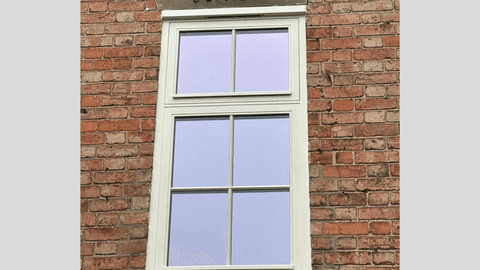 Top hung wooden casement window