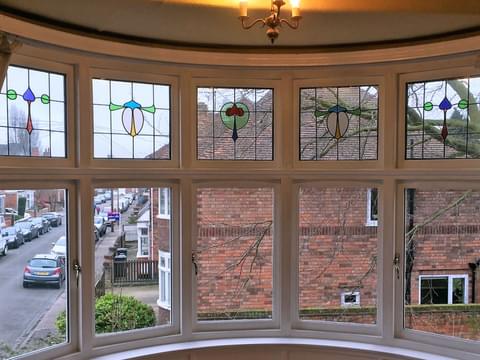 Curved bay window misted after 1