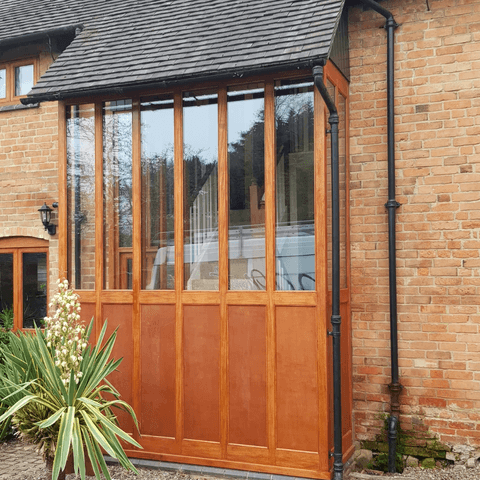 Timber and glazed entrance porch