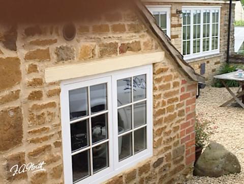 Timber windows on listed building