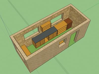 Tiny house interior rendering