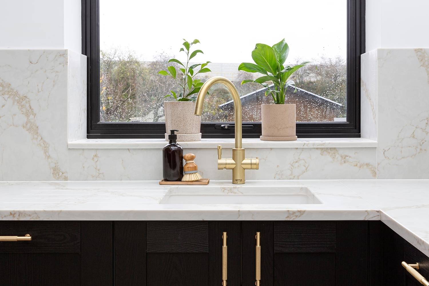 Calacatta Gold Superior Quartz Worktops with sink