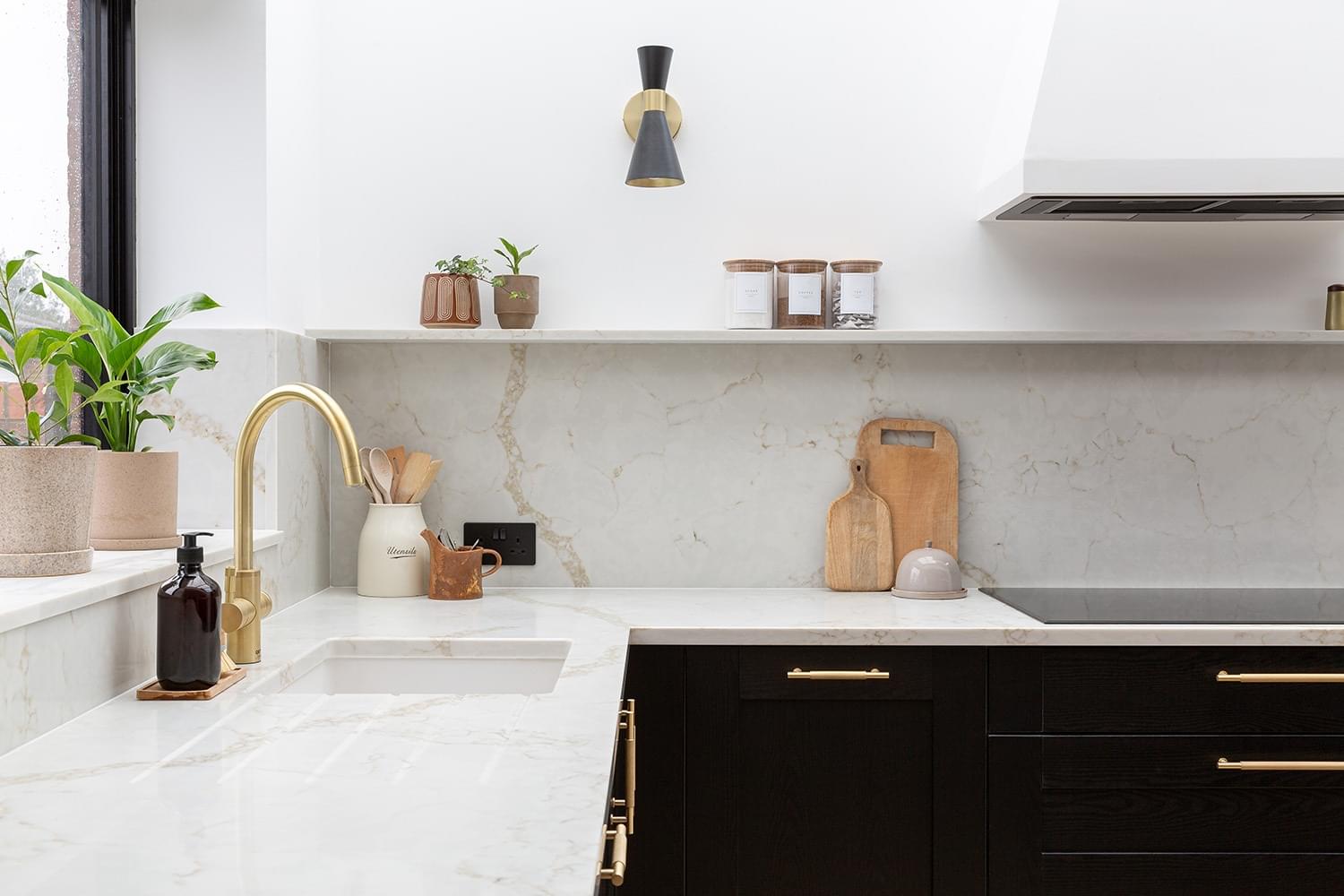 Kitchen floating shelves