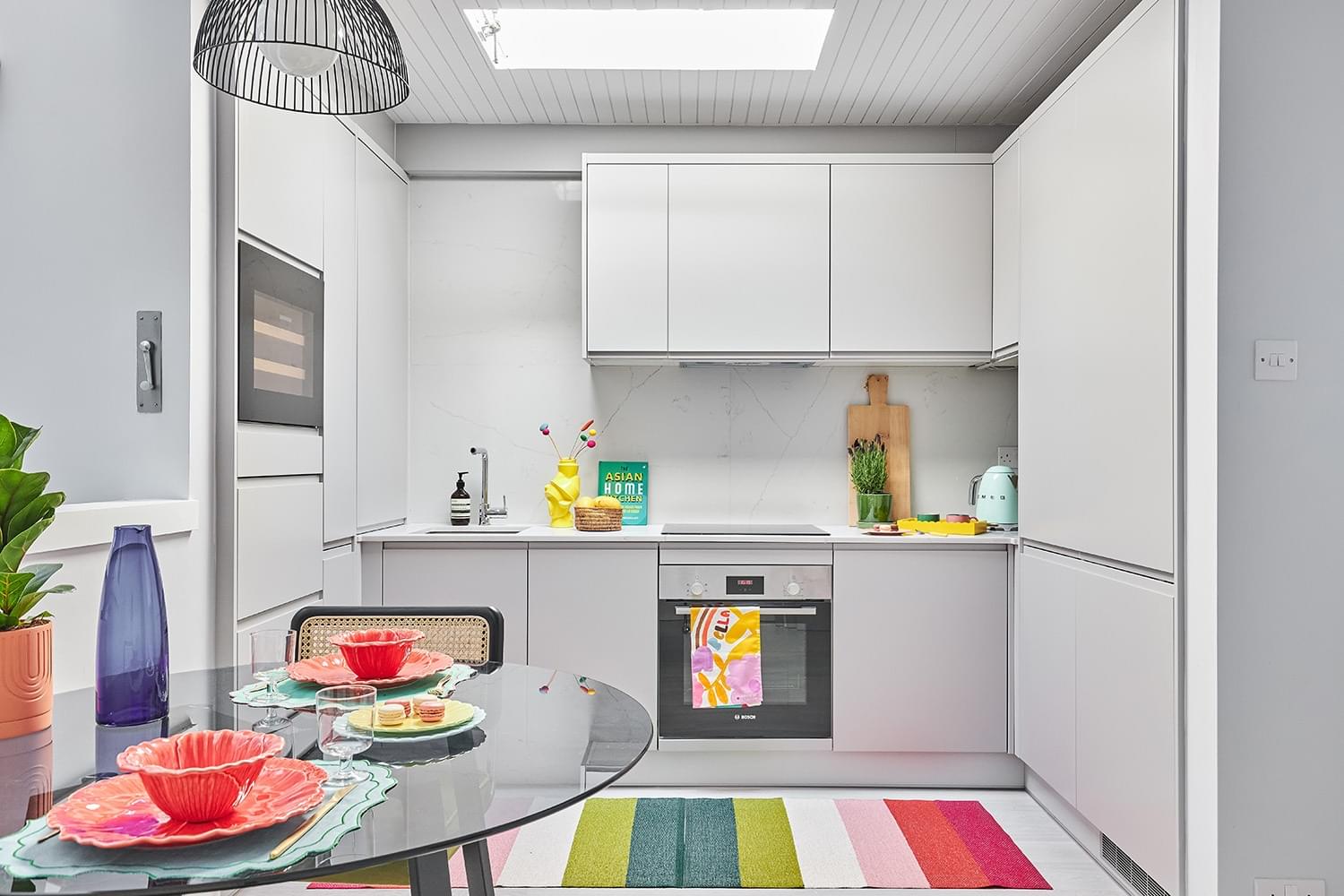 Grey Kitchen with Colourful accents