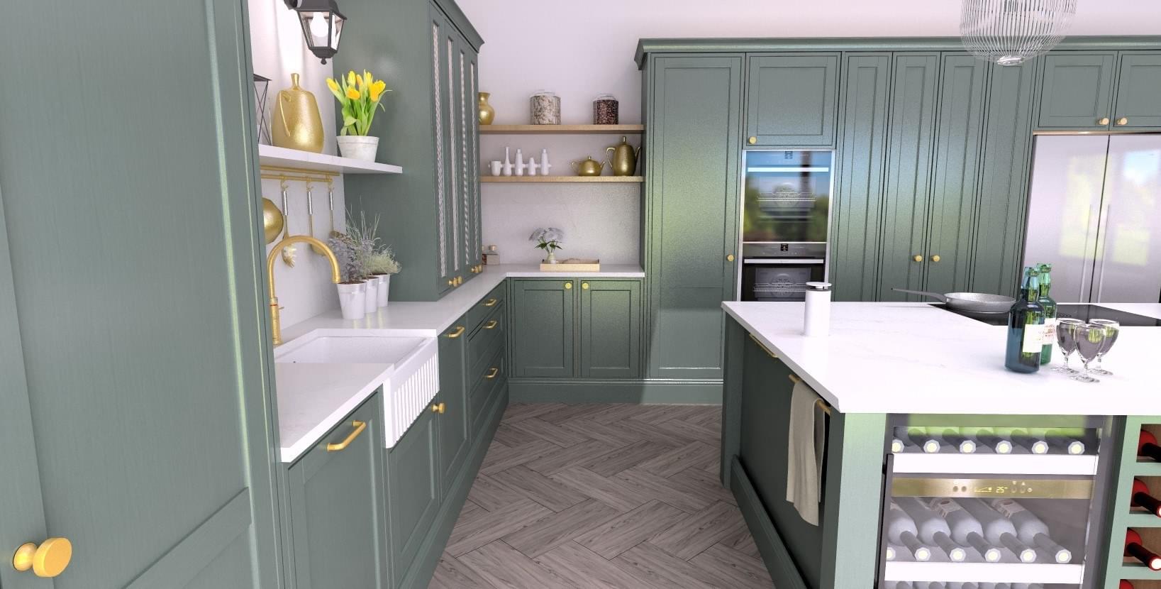 CGI render of Sameera's kitchen