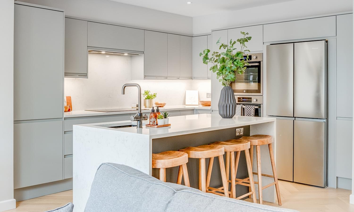 Gemini quartz kitchen island