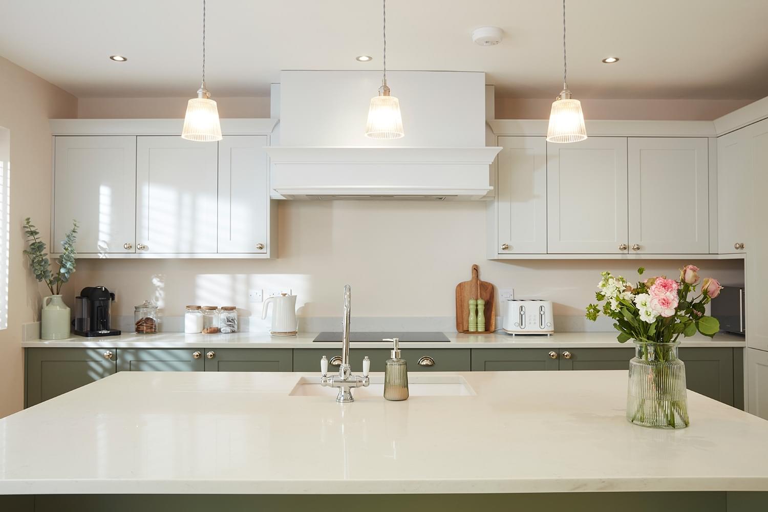 Kitchen island with lighting