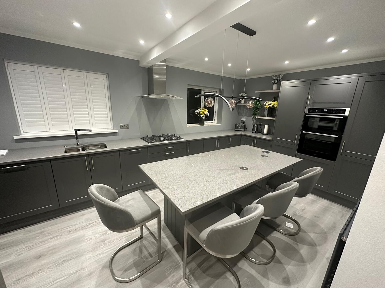 Silver Starburst Quartz Worktops