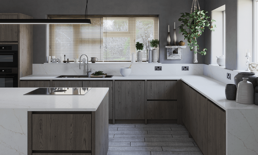 White Kitchen Worktops