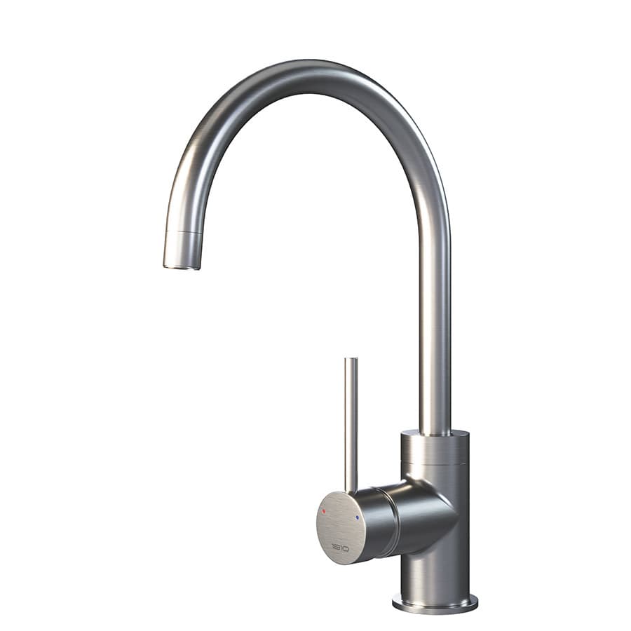 Courbe Curved Spout Brushed Steel
