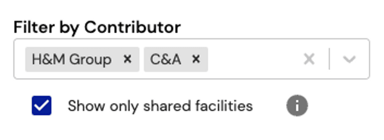 Image shows a screenshot of how to search for shared facilities.