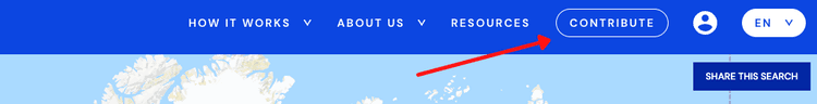 Image shows a screenshot of the Contribute button in the OAR.