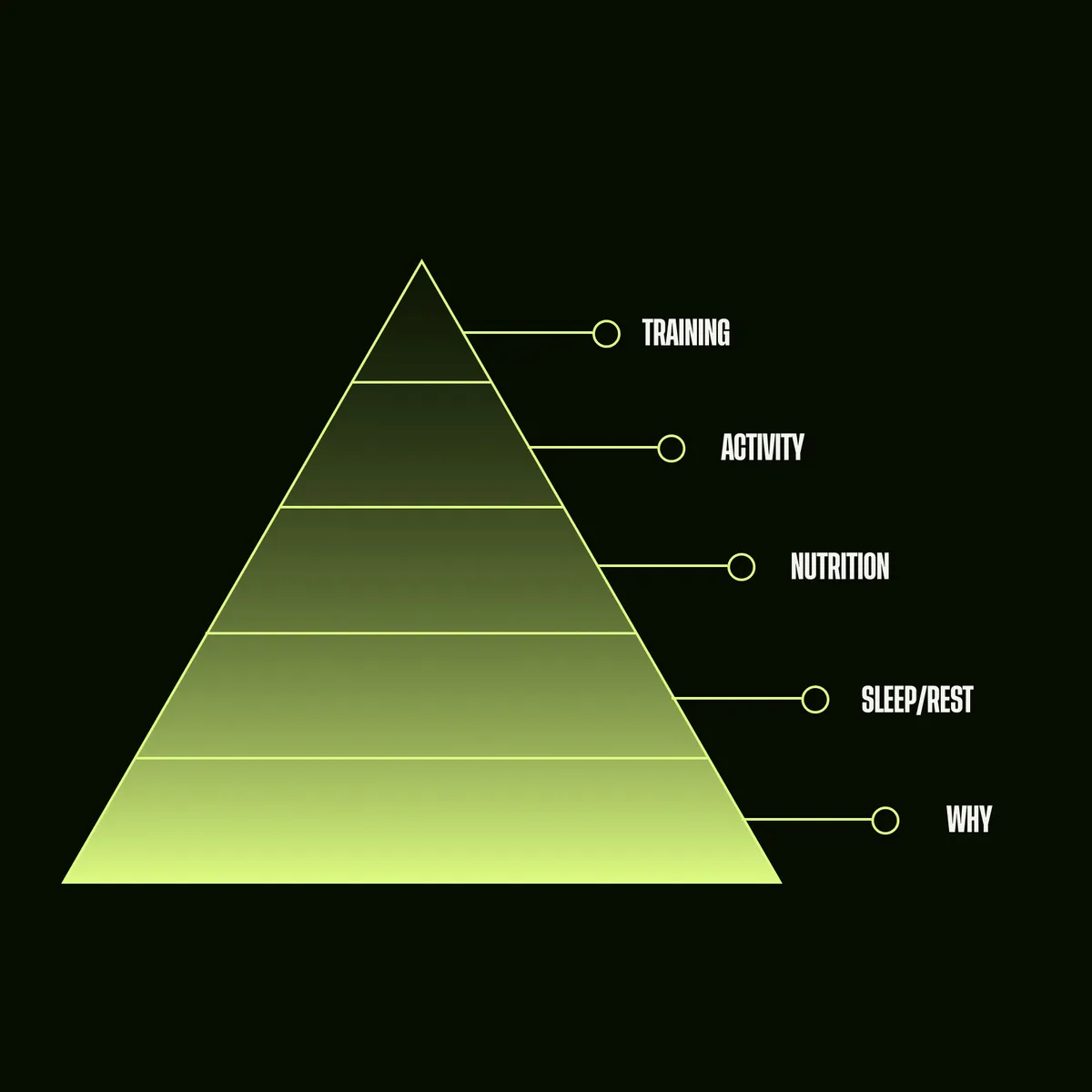 Pyramid diagram on fitness training