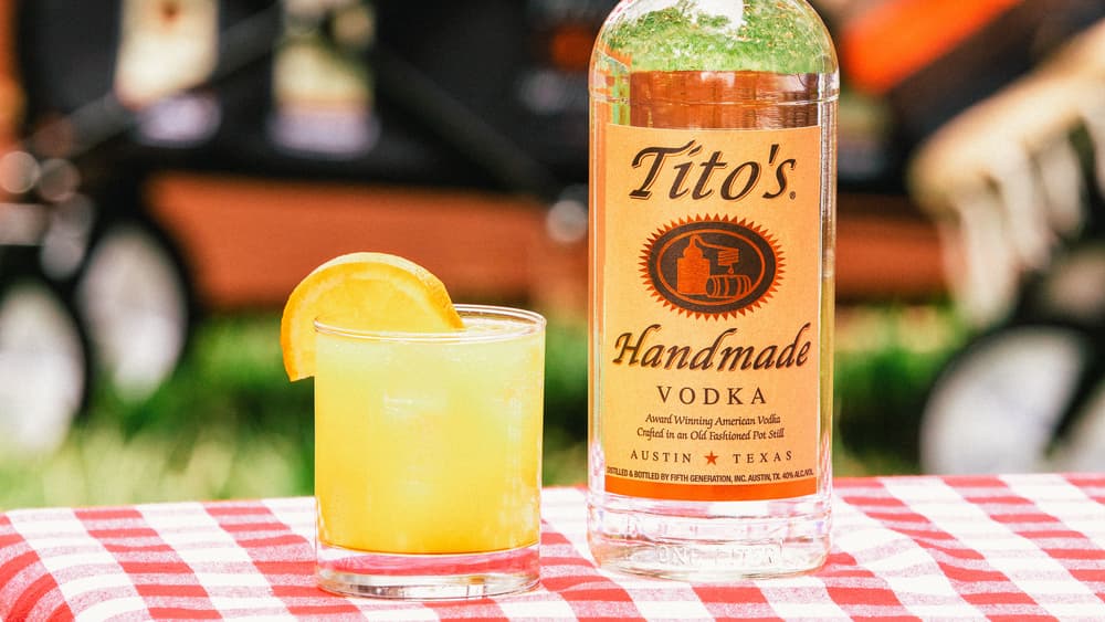 Tito's Kickoff next to a Tito's bottle