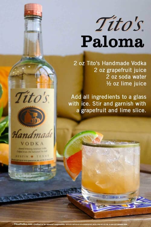 Top 15 Tito's Cocktails to Drink 1 Tito's Paloma