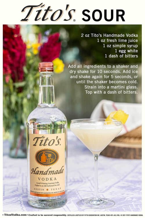 Top 15 Tito's Cocktails to Drink 10 Tito's Sour