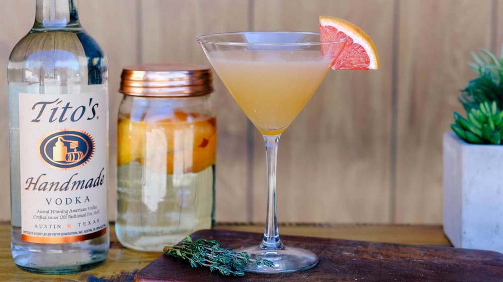 Tito's Vodka Grapefruit Martini Cocktail Recipe