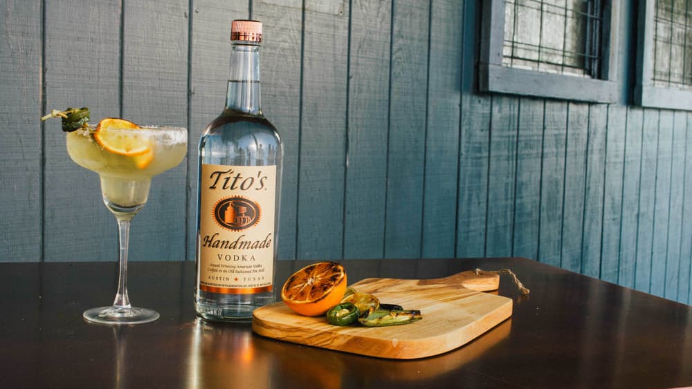 Grilled jalapeno TitoRita cocktail