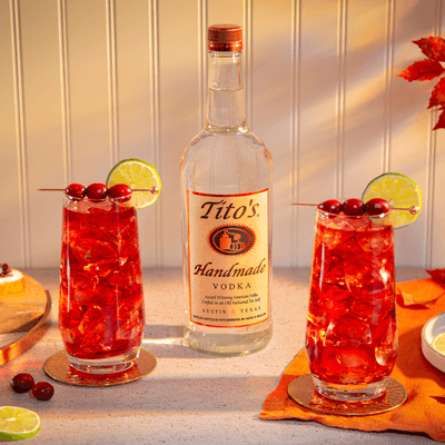 Tito's and cranberry cocktail