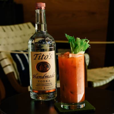 Tito's Cucumber Bloody Mary garnished with celery