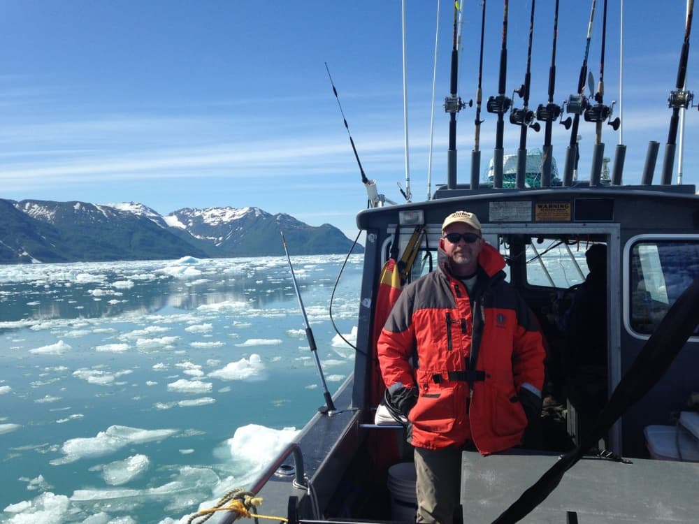 A Man on a Boat in Alaska
