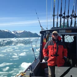 A Man on a Boat in Alaska