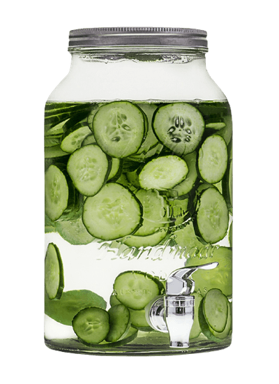 Tito's Vodka Cucumber Infusion in a beverage dispenser